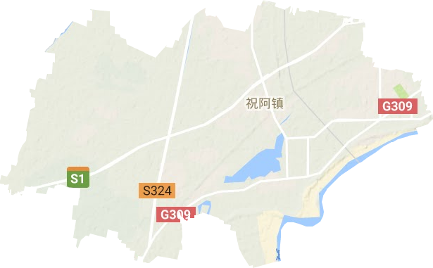 祝阿鎮地形圖