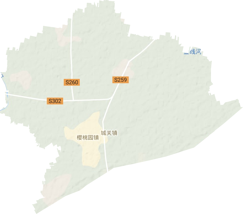 櫻桃園鎮地形圖