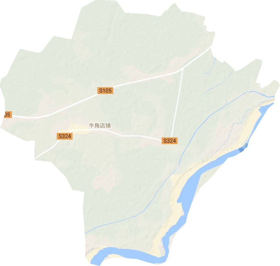 牛角店鎮(zhèn)地形圖