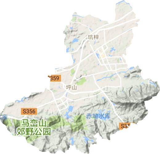 坪山區地形圖