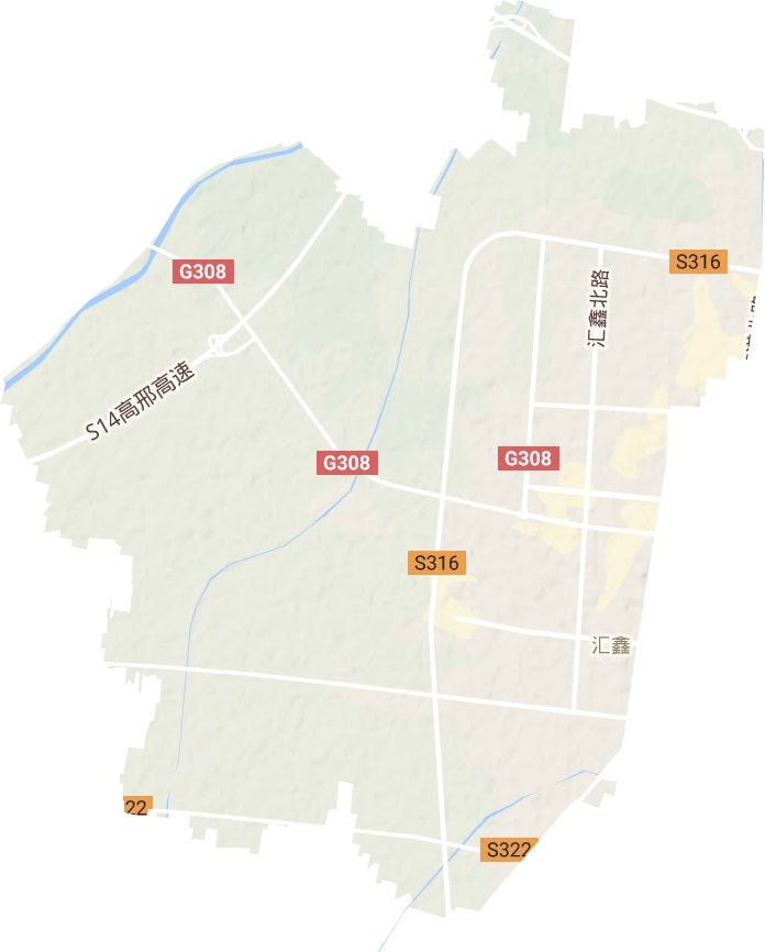匯鑫街道地形圖