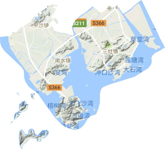 金灣區地形圖