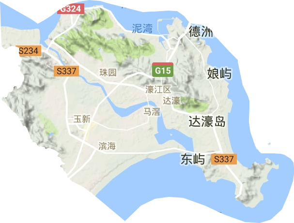濠江區地形圖