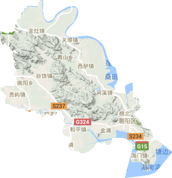 潮陽區地形圖