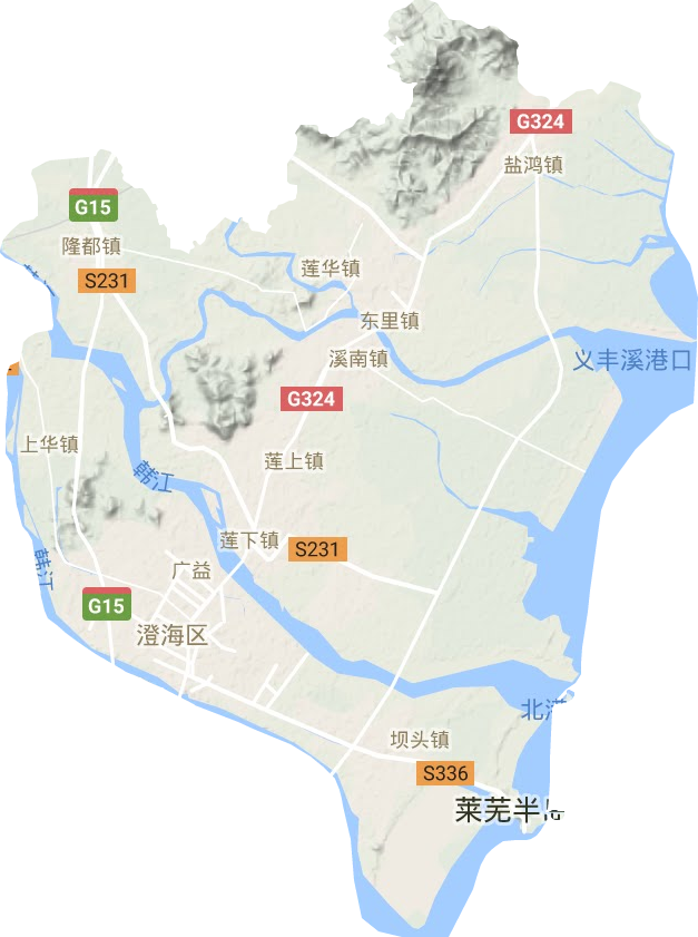 澄海區(qū)地形圖