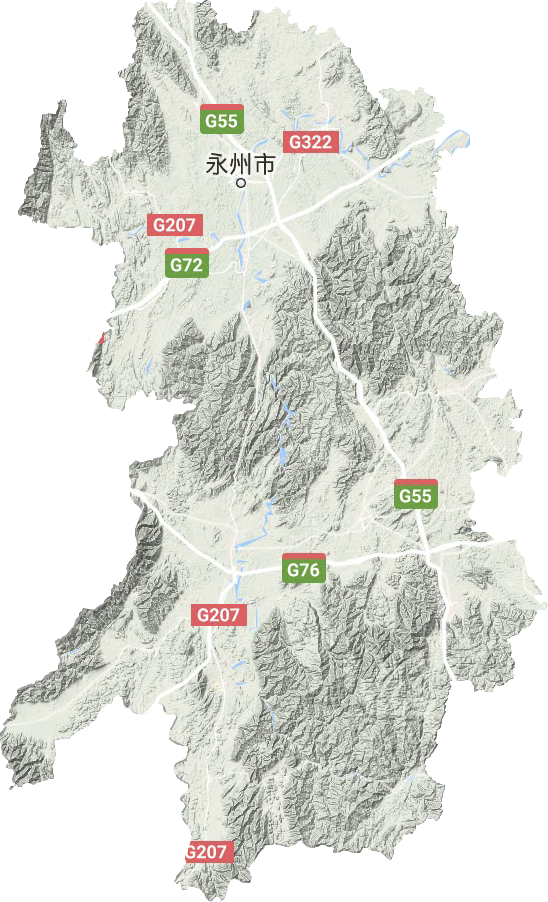 永州市地形圖
