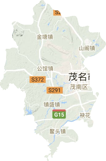 茂南區(qū)地形圖