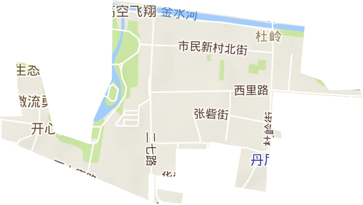 杜嶺街道地形圖