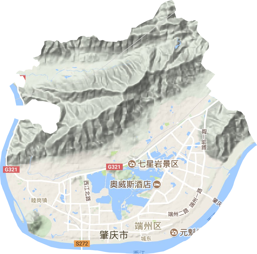 端州區(qū)地形圖