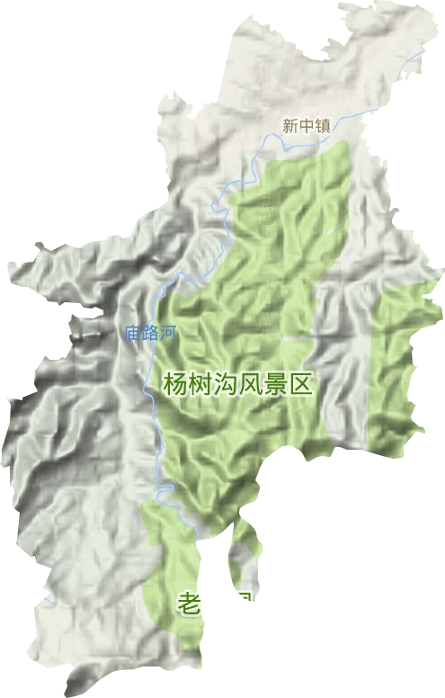 新中鎮地形圖