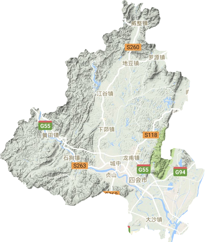 四會市地形圖