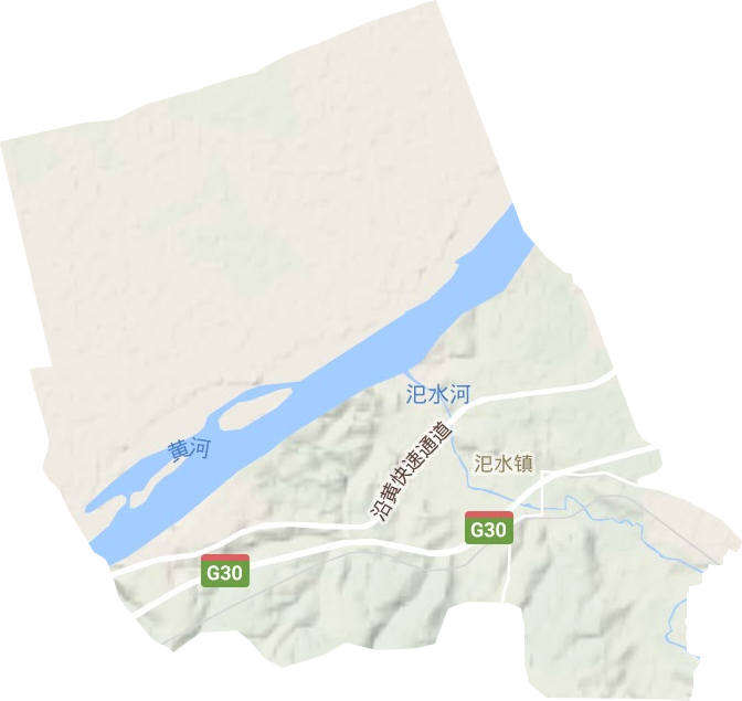 汜水鎮(zhèn)地形圖
