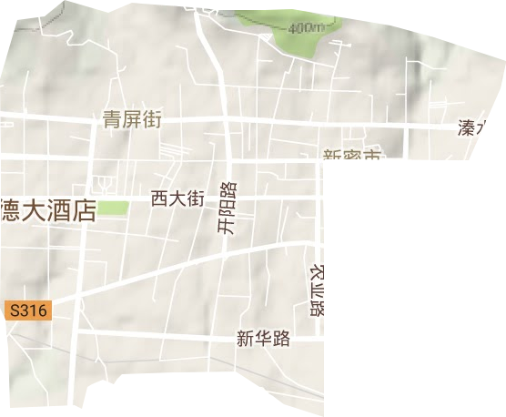 青屏街街道地形圖