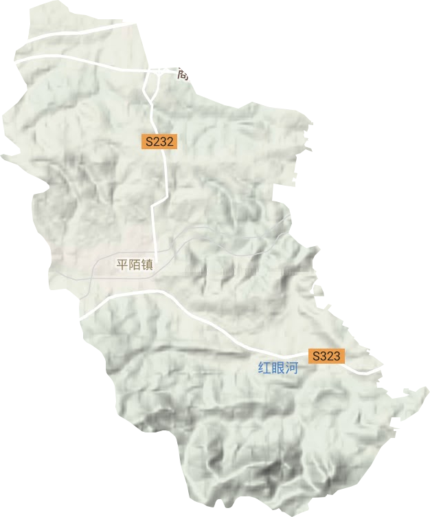 平陌鎮(zhèn)地形圖