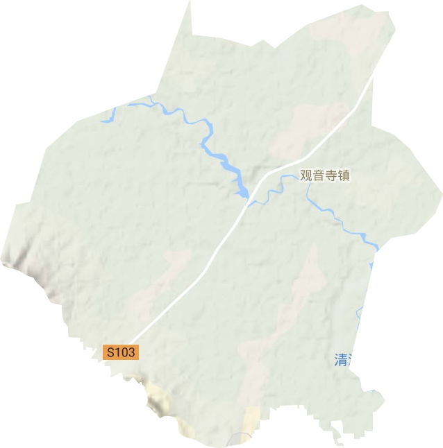 觀音寺鎮地形圖