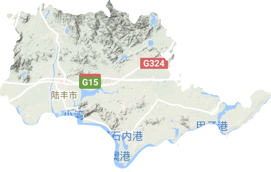 陸豐市地形圖