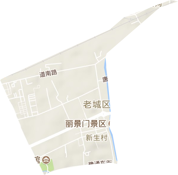 西關(guān)街道地形圖