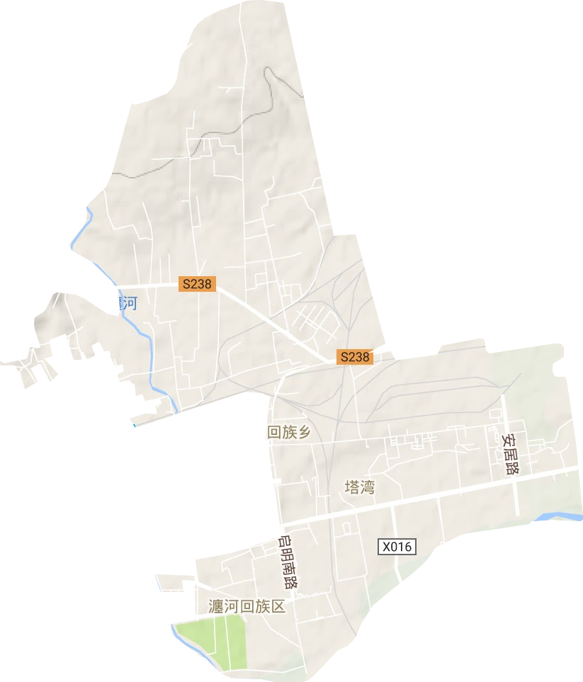 瀍河回族鄉地形圖