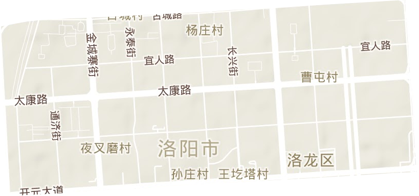 開元路街道地形圖