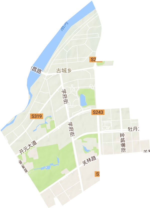 古城街道地形圖