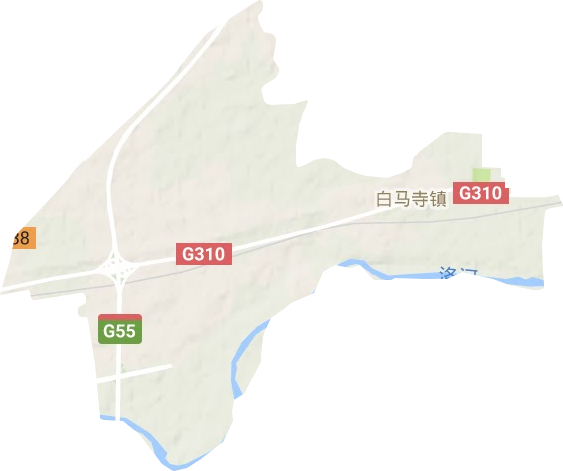 白馬寺鎮地形圖