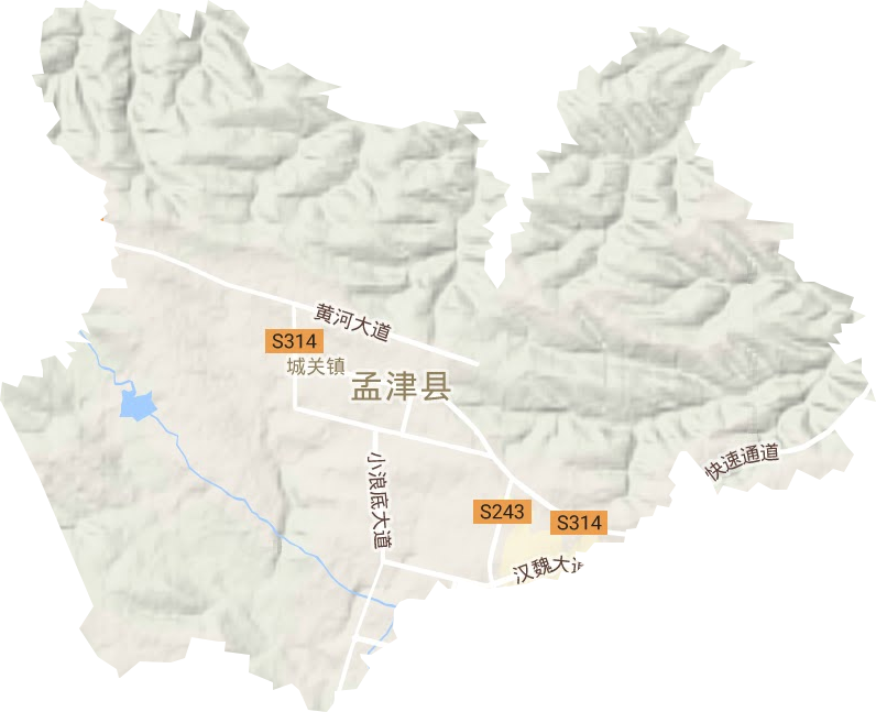 城關鎮地形圖