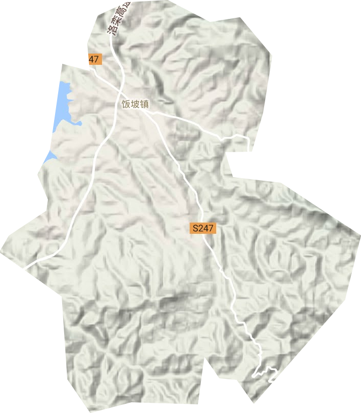 飯坡鎮地形圖