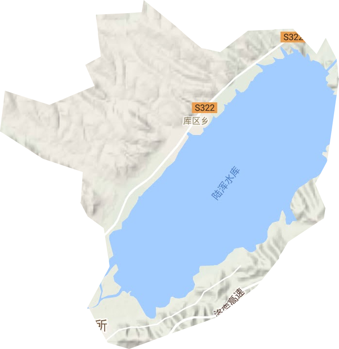 庫區(qū)鄉(xiāng)地形圖