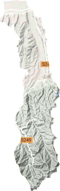 西山底鄉地形圖