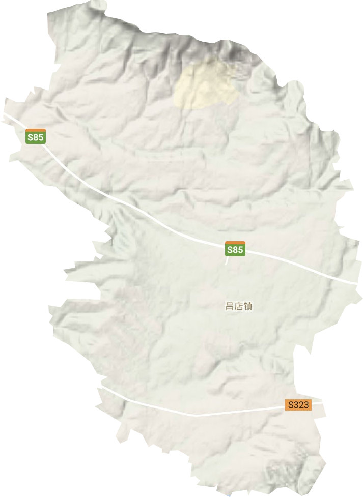呂店鎮地形圖