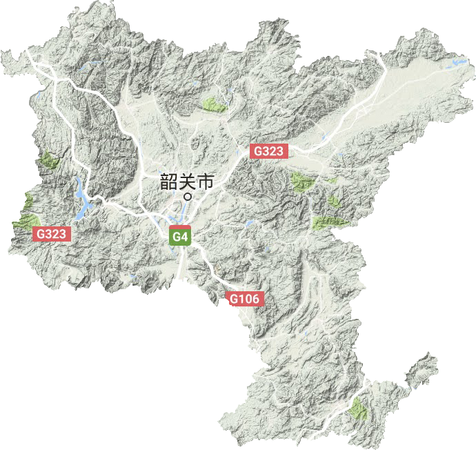 韶關(guān)市地形圖