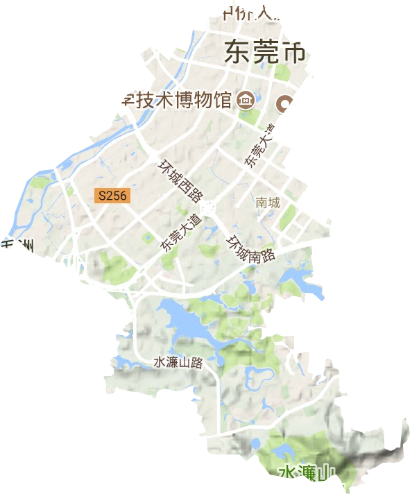 南城街道地形圖