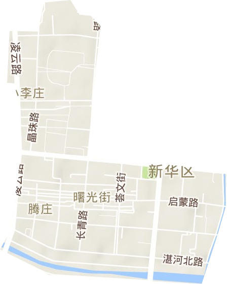 曙光街街道地形圖