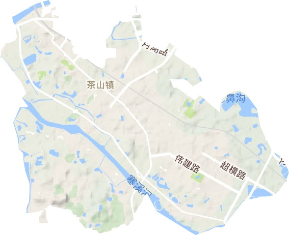 茶山鎮地形圖