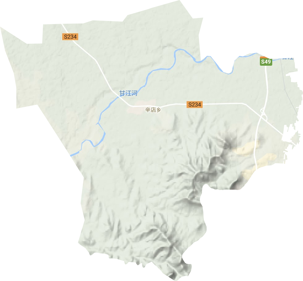 辛店鎮地形圖