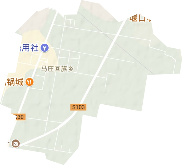 馬莊回族鄉地形圖