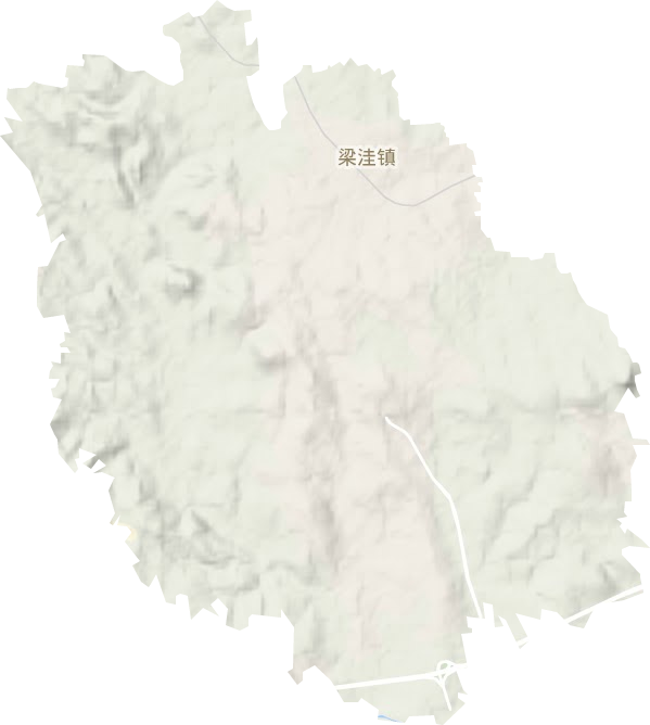 梁洼鎮(zhèn)地形圖