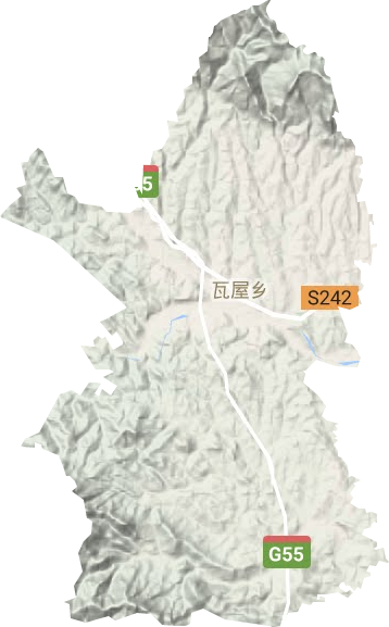 瓦屋鄉地形圖