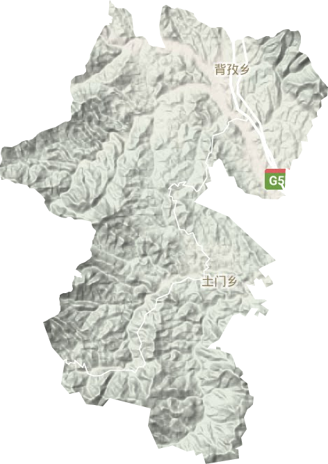 背孜鄉地形圖