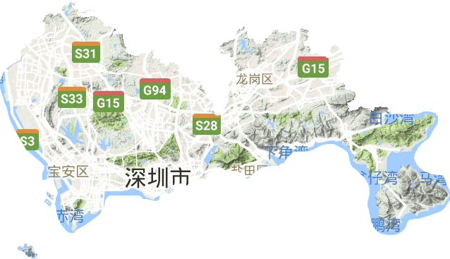 深圳市地形圖