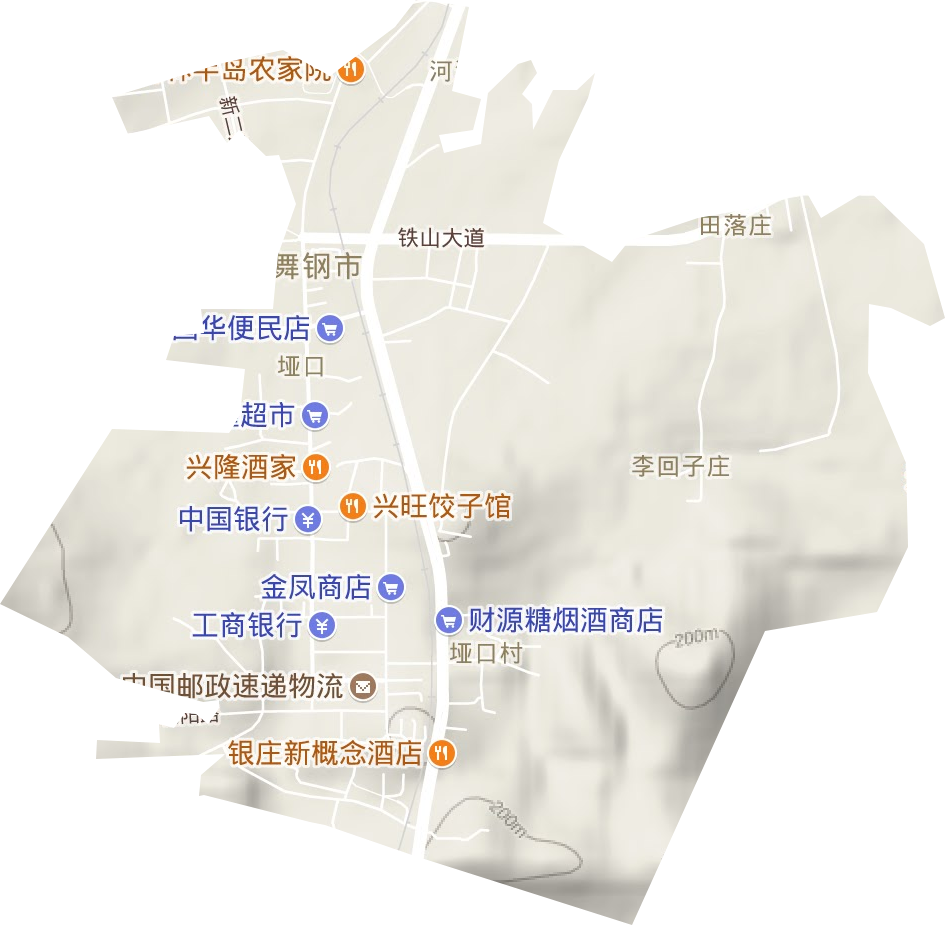 埡口街道地形圖