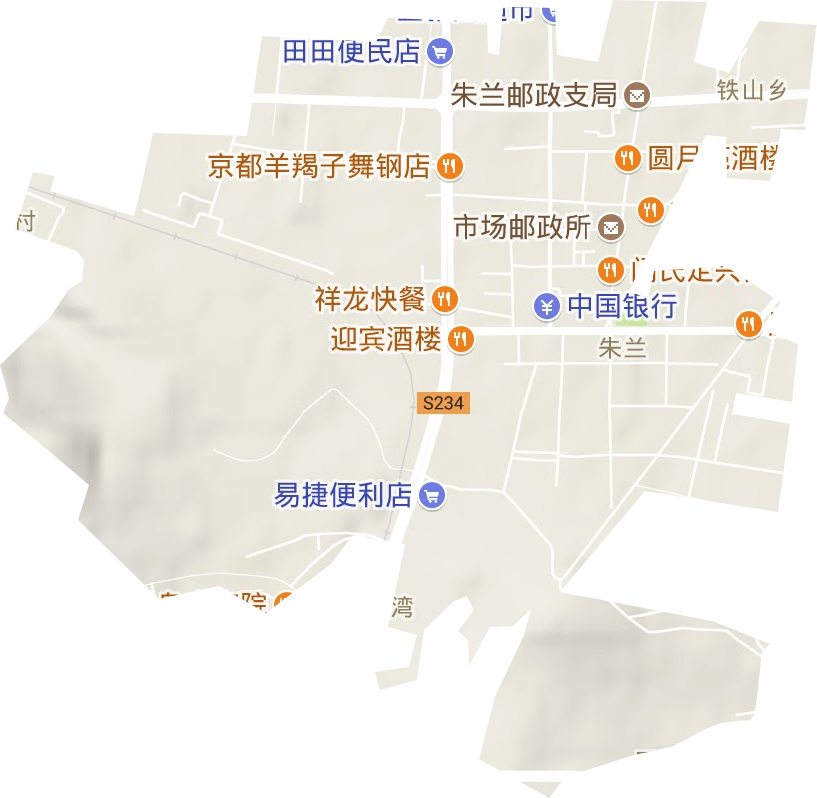 朱蘭街道地形圖