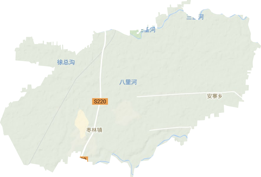 棗林鎮(zhèn)地形圖