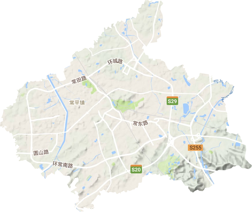 常平鎮(zhèn)地形圖