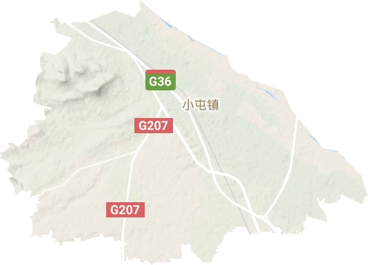 小屯鎮(zhèn)地形圖