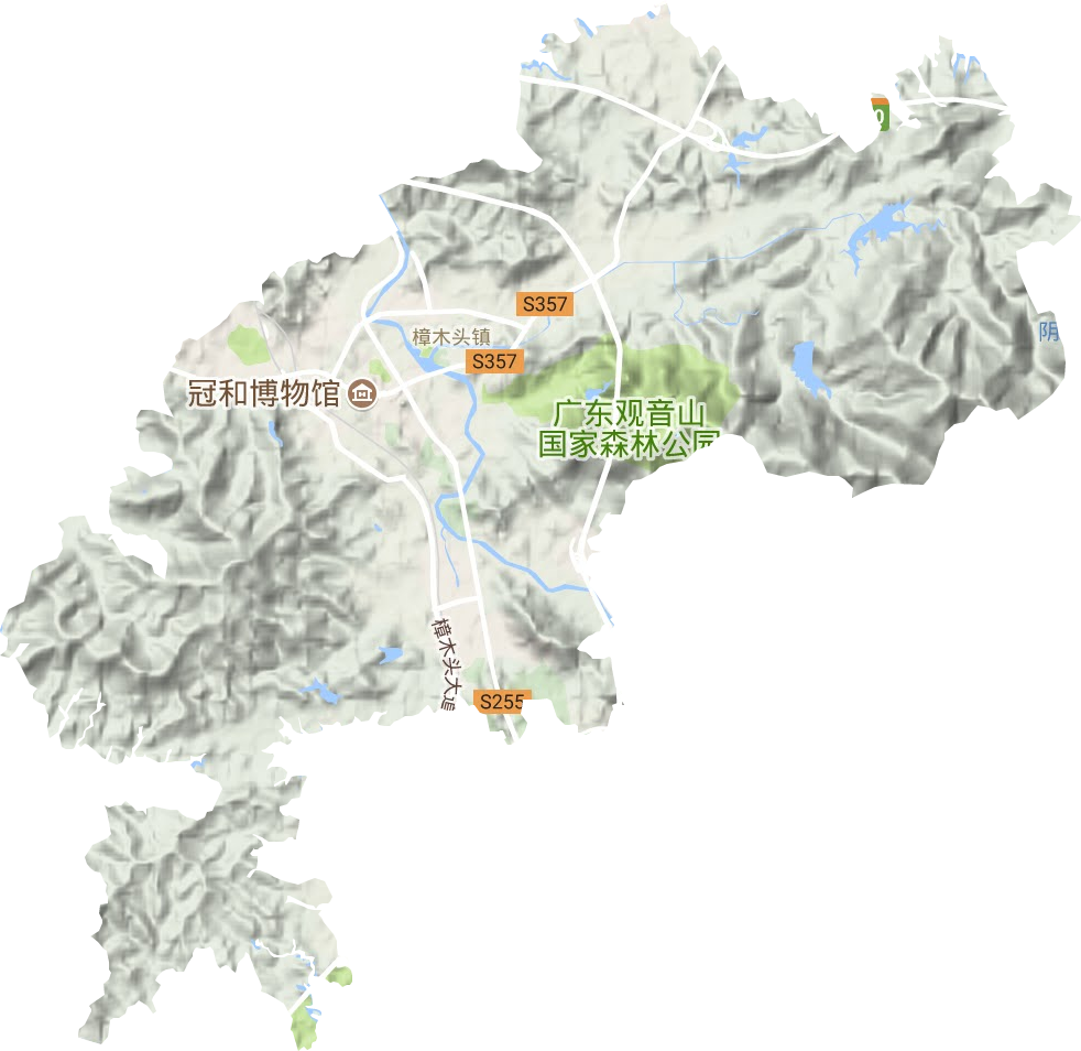 樟木頭鎮地形圖