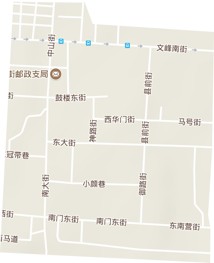 西大街街道地形圖