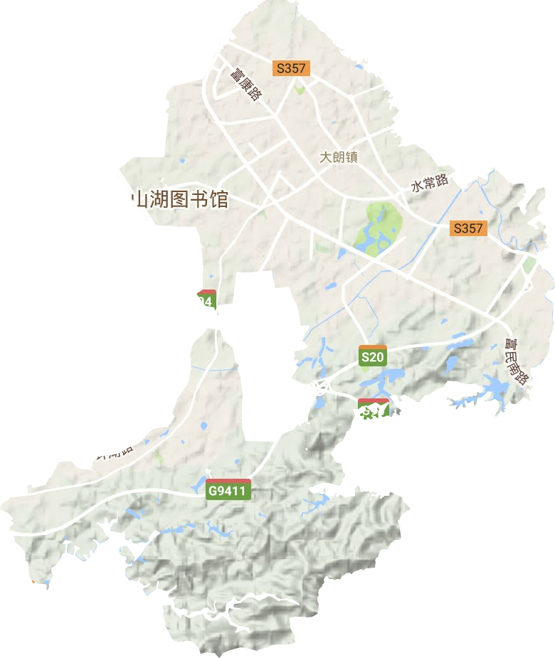 大朗鎮地形圖