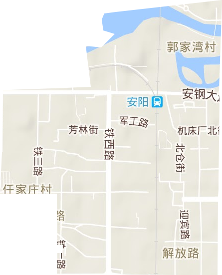鐵西路街道地形圖
