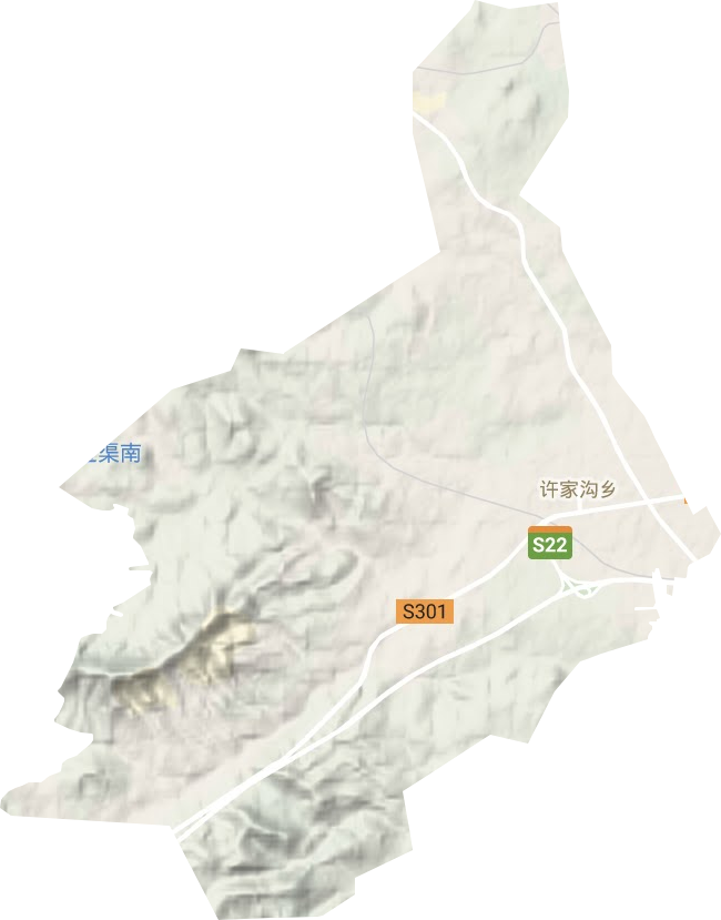 許家溝鄉(xiāng)地形圖